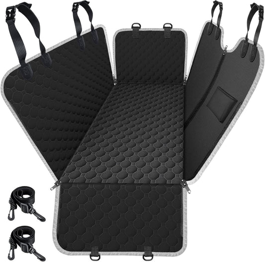 Ultimate Dog Car Seat Cover - 2026 Upgraded Heavy Duty Waterproof & Scratch-Resistant Hammock for SUVs, Trucks & Sedans - Standard Black Pet Protection