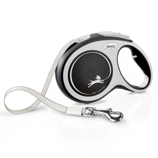 Ultimate Comfort 26 Ft Retractable Dog Leash - Grey, Perfect for Dogs up to 110 Lbs!